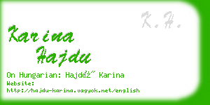 karina hajdu business card